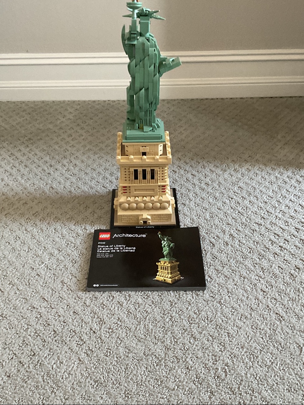 LEGO Statue of Liberty Sculpture - Green and Tan